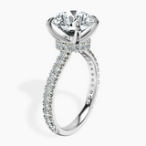 Platinum Myra Secret Halo Lab Diamond Ring standing product image one