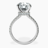 Platinum Myra Secret Halo Lab Diamond Ring side right image one