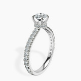 10kt White Gold Myra Secret Halo Lab Diamond Ring standing product image one