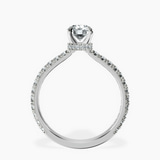 10kt White Gold Myra Secret Halo Lab Diamond Ring side right image one