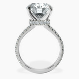 Platinum Myra Secret Halo Lab Diamond Ring side right image one