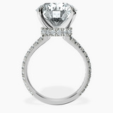 Platinum Myra Secret Halo Lab Diamond Ring side right image one