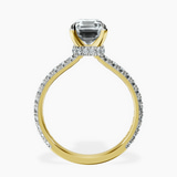 10kt Yellow Gold Chrissy Teigen Secret Halo Lab Diamond Ring side right image one