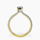 18kt Yellow Gold Myra Secret Halo Lab Diamond Ring side right image one