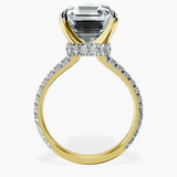 14kt Yellow Gold Myra Secret Halo Lab Diamond Ring side right image one