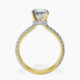 14kt Yellow Gold Chrissy Teigen Secret Halo Lab Diamond Ring side right image one