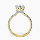 14kt Yellow Gold Chrissy Teigen Secret Halo Lab Diamond Ring side right image one