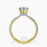 14kt Yellow Gold Chrissy Teigen Secret Halo Lab Diamond Ring side right image one