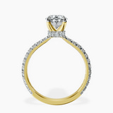 10kt Yellow Gold Chrissy Teigen Secret Halo Lab Diamond Ring side right image one