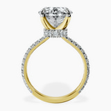 10kt Yellow Gold Myra Secret Halo Lab Diamond Ring side right image one