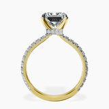 18kt Yellow Gold Chrissy Teigen Secret Halo Lab Diamond Ring side right image one