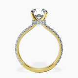 14kt Yellow Gold Chrissy Teigen Secret Halo Lab Diamond Ring side right image one