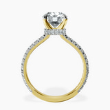 10kt Yellow Gold Chrissy Teigen Secret Halo Lab Diamond Ring side right image one