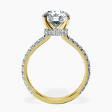 10kt Yellow Gold Myra Secret Halo Lab Diamond Ring side right image one