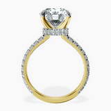 14kt Yellow Gold Myra Secret Halo Lab Diamond Ring side right image one