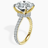 14kt Yellow Gold Myra Secret Halo Lab Diamond Ring standing product image one