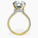 14kt Yellow Gold Myra Secret Halo Lab Diamond Ring side right image one