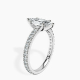 Platinum Zoey Six Prong Eternity Lab Diamond Ring standing product image one