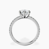 Platinum Zoey Six Prong Eternity Lab Diamond Ring side right image one