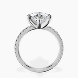 Platinum Zoey Six Prong Eternity Lab Diamond Ring side right image one