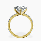 18kt Yellow Gold Zoey Six Prong Eternity Lab Diamond Ring side right image one