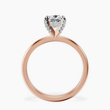 10kt Rose Gold Lyla Hidden Accents Solitaire Lab Diamond Ring side right image one