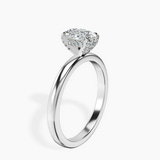 10kt White Gold Lyla Hidden Accents Solitaire Lab Diamond Ring standing product image one