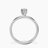 10kt White Gold Lyla Hidden Accents Solitaire Lab Diamond Ring side right image one