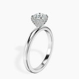 10kt White Gold Lyla Hidden Accents Solitaire Lab Diamond Ring standing product image one