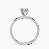 10kt White Gold Lyla Hidden Accents Solitaire Lab Diamond Ring side right image one
