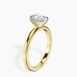 18kt Yellow Gold Lyla Hidden Accents Solitaire Lab Diamond Ring standing product image one
