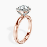 10kt Rose Gold Anna Hidden Accents Halo Lab Diamond Ring standing product image one