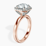 14kt Rose Gold Anna Hidden Accents Halo Lab Diamond Ring standing product image one