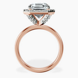 10kt Rose Gold Anna Hidden Accents Halo Lab Diamond Ring side right image one