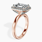 14kt Rose Gold Anna Hidden Accents Halo Lab Diamond Ring standing product image one