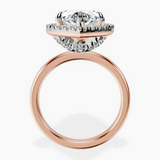 10kt Rose Gold Anna Hidden Accents Halo Lab Diamond Ring side right image one