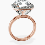 18kt Rose Gold Anna Hidden Accents Halo Lab Diamond Ring side right image one