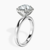 9ct White Gold Anna Hidden Accents Halo Lab Diamond Ring standing product image one