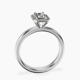 10kt White Gold Anna Hidden Accents Halo Lab Diamond Ring side right image one