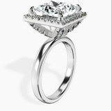 10kt White Gold Anna Hidden Accents Halo Lab Diamond Ring standing product image one