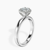 10kt White Gold Anna Hidden Accents Halo Lab Diamond Ring standing product image one