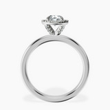10kt White Gold Anna Hidden Accents Halo Lab Diamond Ring side right image one