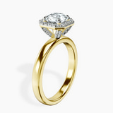 14kt Yellow Gold Anna Hidden Accents Halo Lab Diamond Ring standing product image one