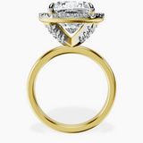 14kt Yellow Gold Anna Hidden Accents Halo Lab Diamond Ring side right image one