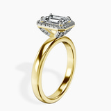 18kt Yellow Gold Anna Hidden Accents Halo Lab Diamond Ring standing product image one