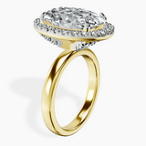 18kt Yellow Gold Anna Hidden Accents Halo Lab Diamond Ring standing product image one