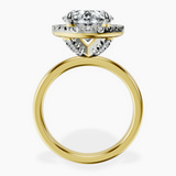 18kt Yellow Gold Anna Hidden Accents Halo Lab Diamond Ring side right image one