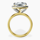 14kt Yellow Gold Anna Hidden Accents Halo Lab Diamond Ring side right image one