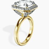 18kt Yellow Gold Anna Hidden Accents Halo Lab Diamond Ring standing product image one