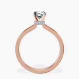 10kt Rose Gold Mystic Secret Halo Lab Diamond Ring side right image one